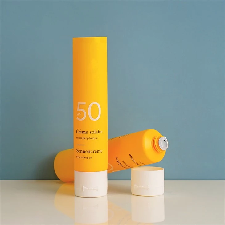 50ml Silkscreen Printing Cosmetic Plastic PE Squeeze Skincare Container Sunscreen Cream Packaging Tube