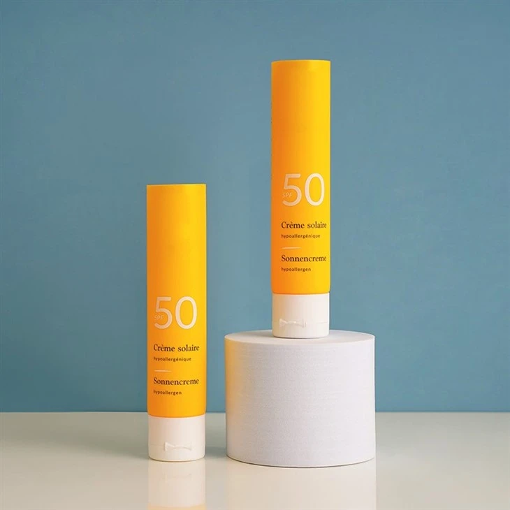 50ml Silkscreen Printing Cosmetic Plastic PE Squeeze Skincare Container Sunscreen Cream Packaging Tube